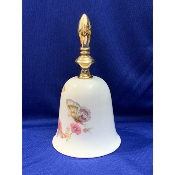 Porcelain Bell Gold Handle and Butterflies The Toscany - Picture 4 of 6